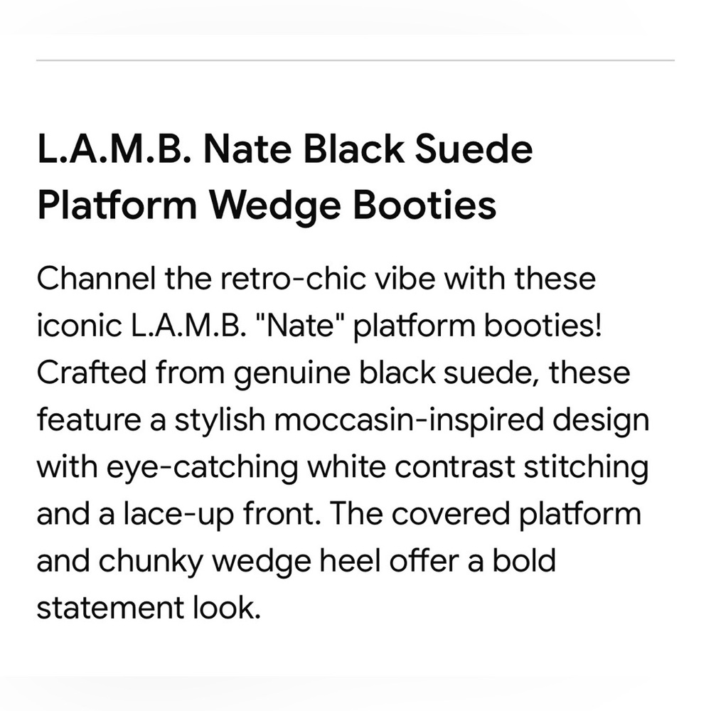 L.A.M.B. Black Leather Moccasin‎ High Heel Shoes - Picture 10 of 12